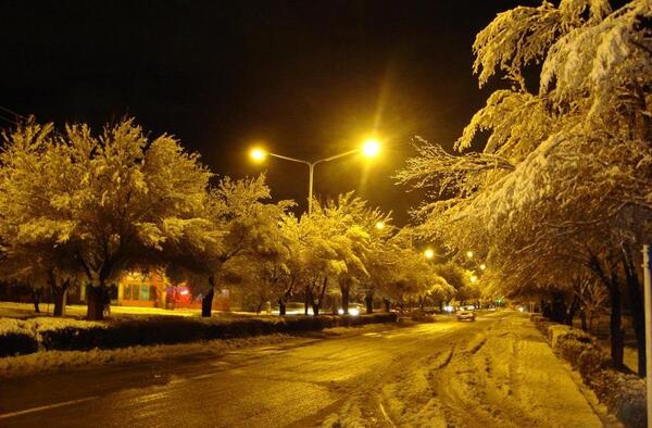 عکس شب زیبای برفی