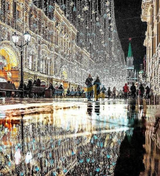عکس شب زیبای برفی
