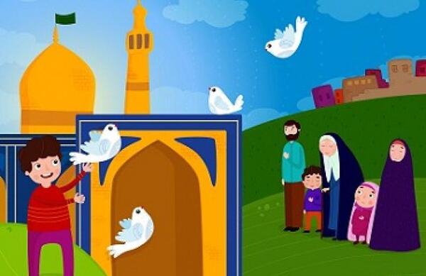 عکس حرم امام رضا کارتونی