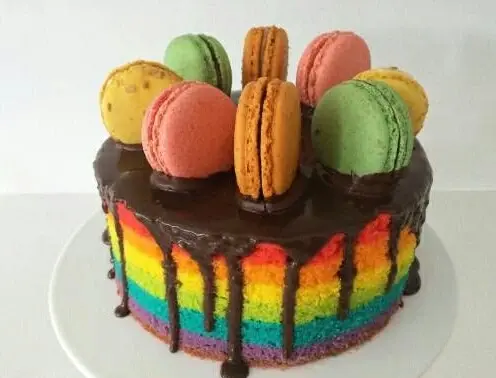 عکس رنگین کمان کیک