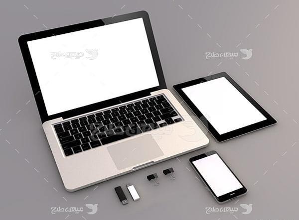 عکس لپ تاپ و موبایل
