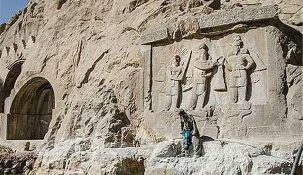 عکس قدیمی طاق بستان