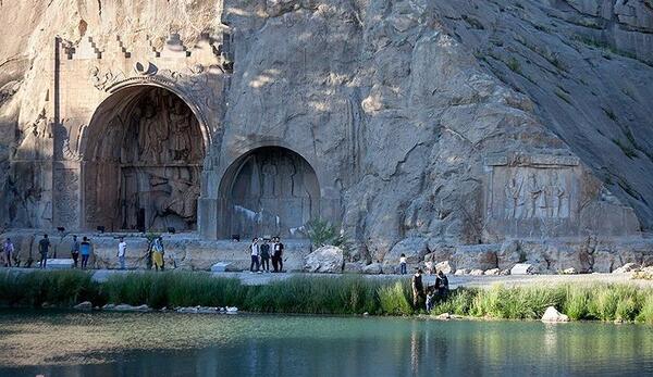 عکس قدیمی طاق بستان