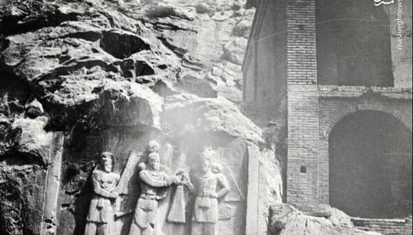 عکس قدیمی طاق بستان