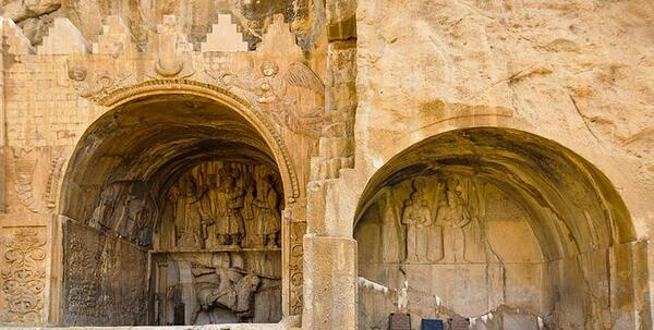 عکس قدیمی طاق بستان