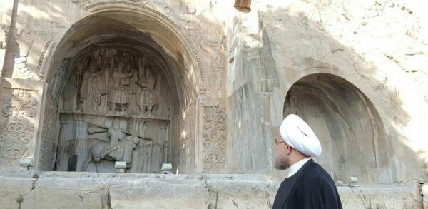 عکس قدیمی طاق بستان