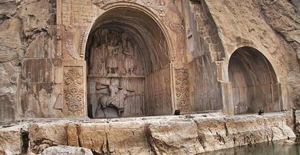 عکس قدیمی طاق بستان