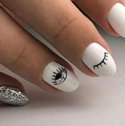 عکس چشم نظر روی ناخن