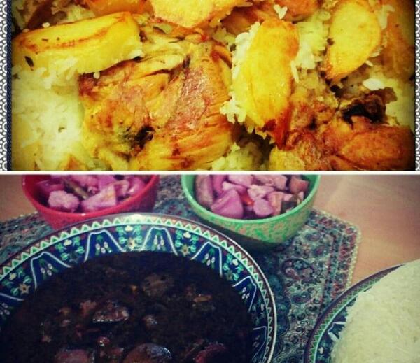 عکس قورمه سبزی با ته دیگ