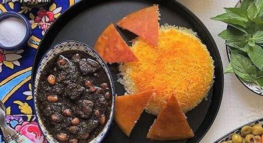 عکس قورمه سبزی با ته دیگ