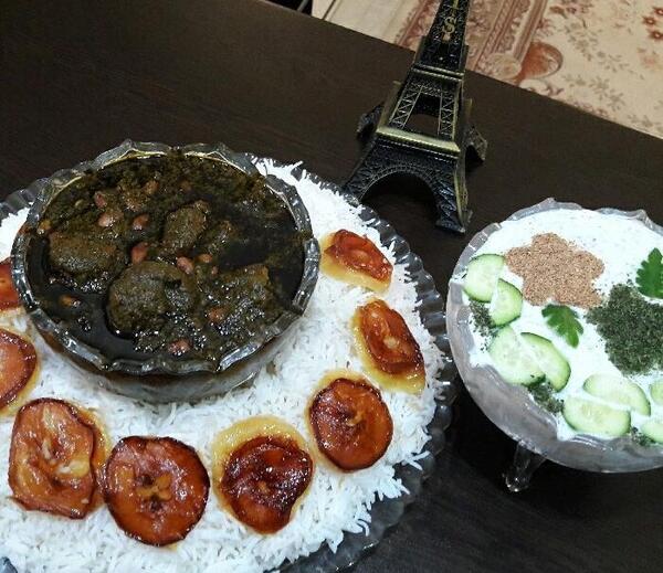 عکس قورمه سبزی با ته دیگ