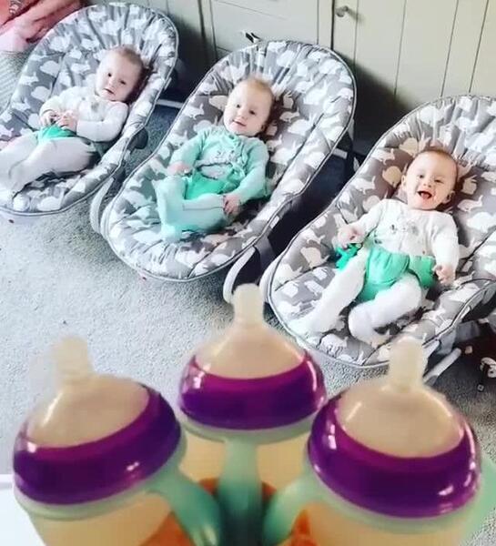 عکس نوزاد سه قلو دختر
