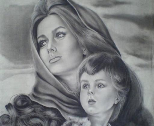 عکس مادر و فرزند طراحی