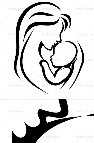 عکس مادر و فرزند طراحی