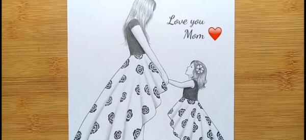 عکس مادر و فرزند طراحی