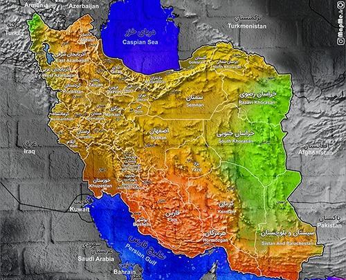 عکس نقشه جغرافیایی ایران