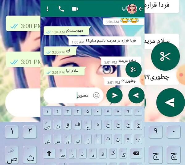عکس چت مرینت و الیا