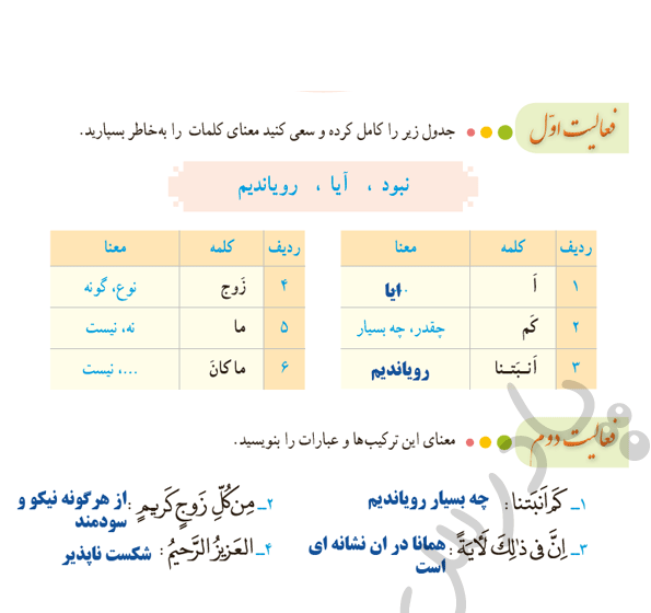 عکس قران هشتم درس سوم