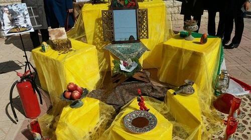 عکس سفره هفت سین طوسی زرد