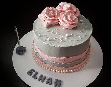 عکس کیک تولد دخترانه طوسی