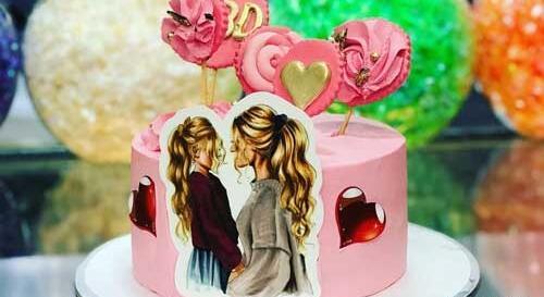 عکس کیک مادر دختری