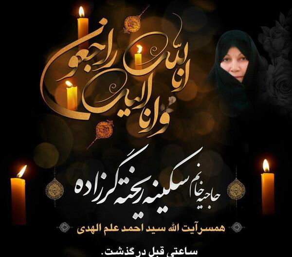 عکس قبر همسر علم الهدی