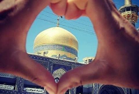 عکس حرم امام رضا در قلب