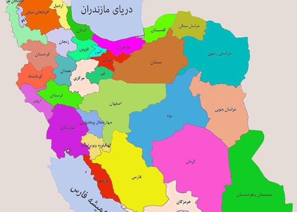 عکس نقشه ی ایران با همسایگانش