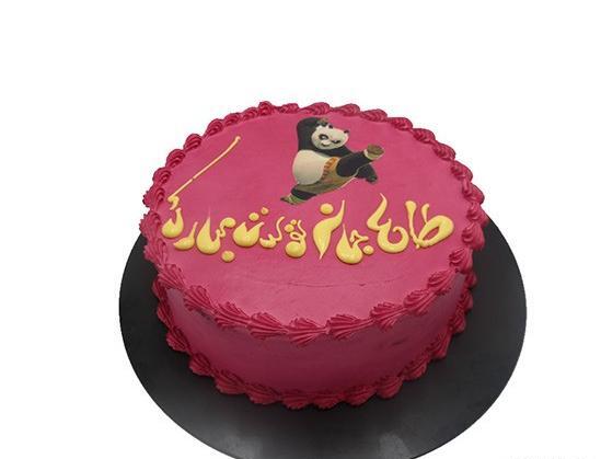عکس کیک تولد پسرانه پاندای کونگ فو کار