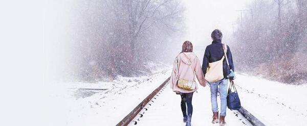 عکس عاشقانه دونفره زمستانی