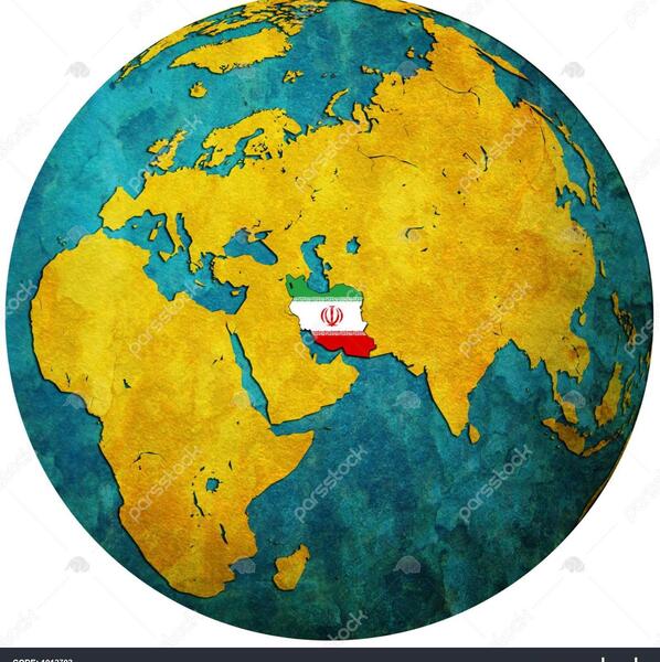 عکس نقشه جهان ایران