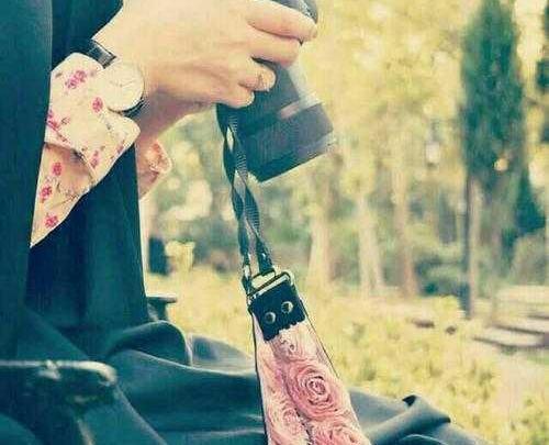 عکس پروفایل دختر چادری با دوربین عکاسی