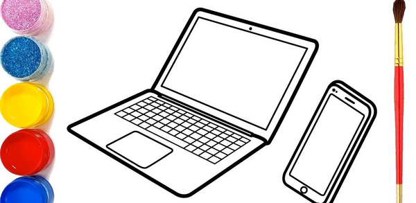 عکس نقاشی لپ تاپ