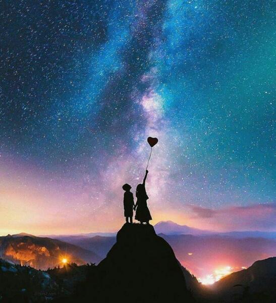 عکس آسمان عاشقانه