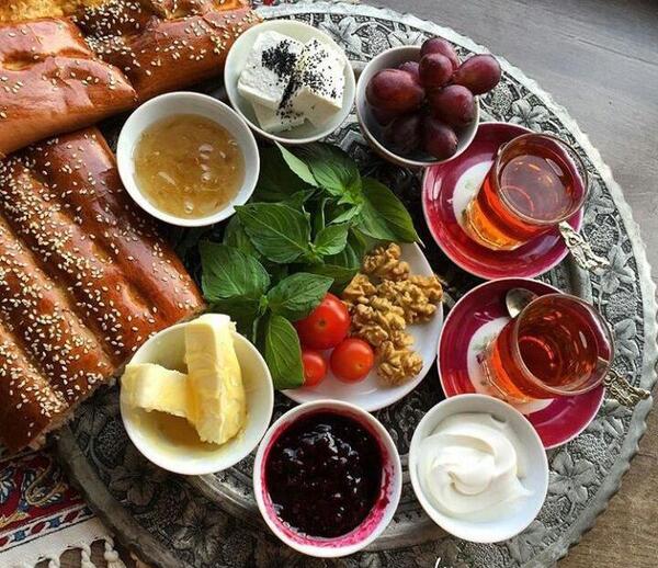 سلام صبح بخیر با عکس صبحانه