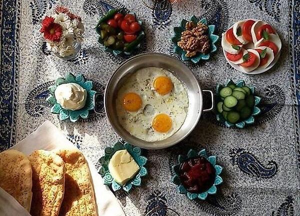 سلام صبح بخیر با عکس صبحانه