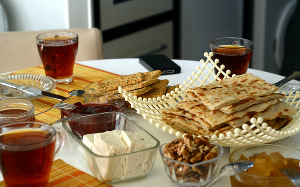 عکس چای و صبحانه