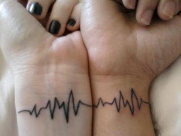 عکس تاتو ضربان قلب رو مچ دست