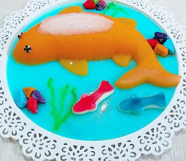 عکس ژله طرح ماهی