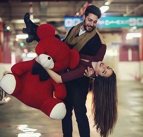 عکس دختر برای پروفایل با خرس