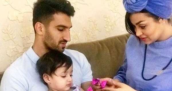عکس تولد دختر حسین ماهینی