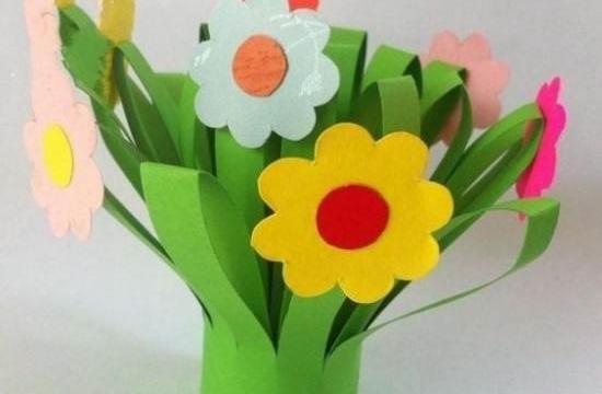 عکس گل ساده با کاغذ رنگی