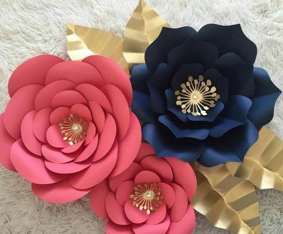 عکس گل ساده با کاغذ رنگی
