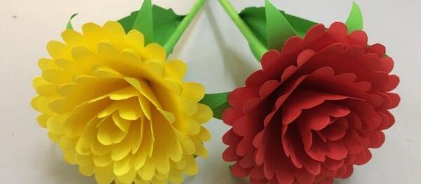 عکس گل ساده با کاغذ رنگی