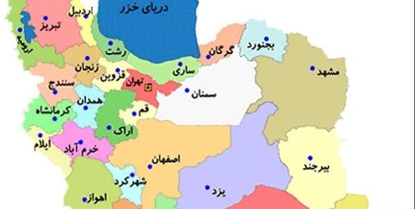 عکس نقشه ایران با راهنما