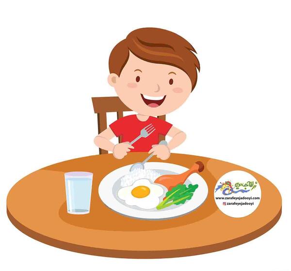 عکس غذا خوردن کارتونی