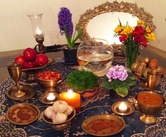 عکس از سفره هفت سین ساده و زیبا