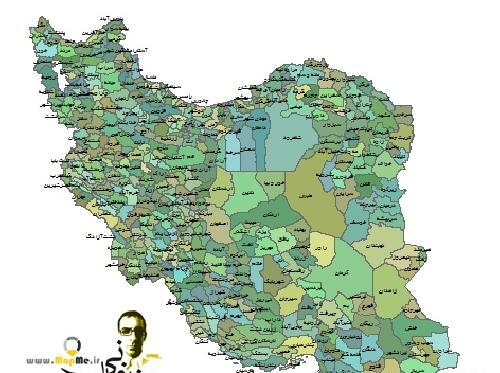عکس نقشه ایران با استان هایش
