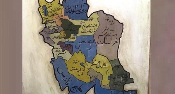 عکس نقاشی نقشه ایران آسان