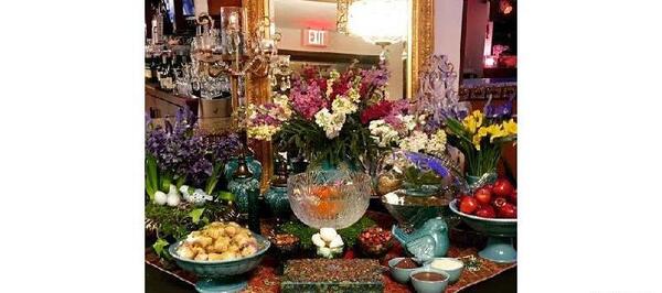 عکس سفره هفت سین زرد و طوسی